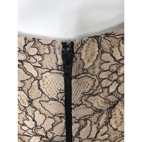 New Alice + Olivia Lace Bodice Jumpsuit Sleeveless Lace Overlay Wool 6 Holiday - Picture 7 of 16